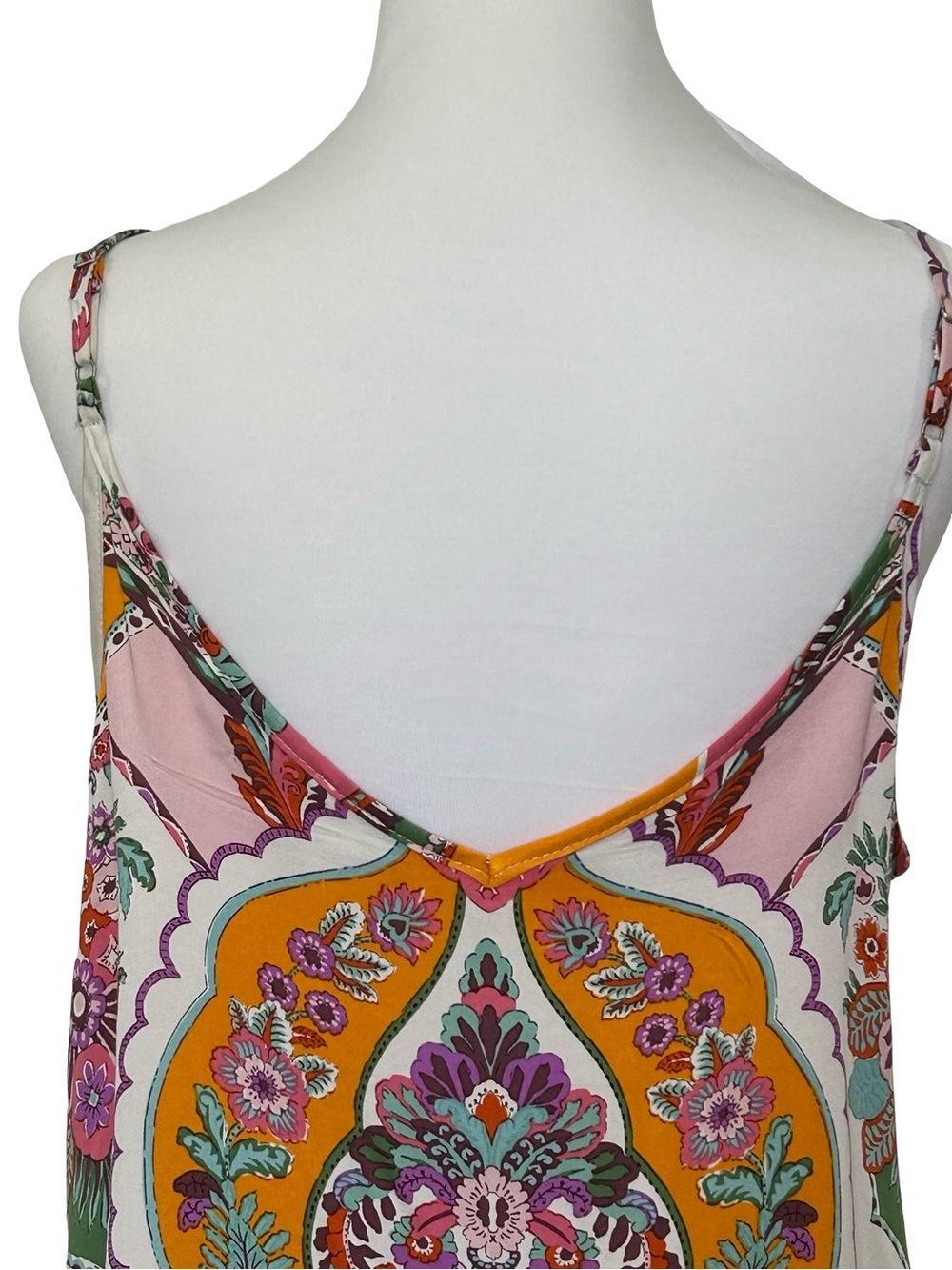 Rachel Zoe Boho Floral Paisley Cami Tank Top Multicolor Print M Summer Festival - Picture 7 of 11